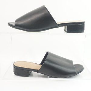 Christian Siriano Black Open Toe Mules Women's Shoes Size 6